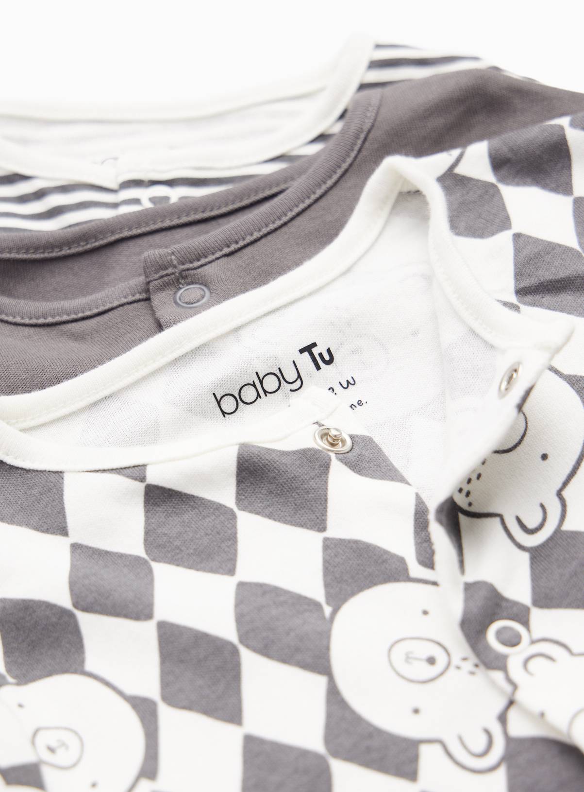 Teddy Bear Print Sleepsuits 3-Pack 6-9 months - Image 2